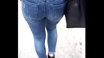 Hot ass in tight jeans walking