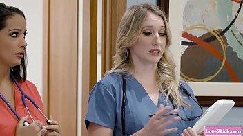 blonde doctor facesitted by her nurse