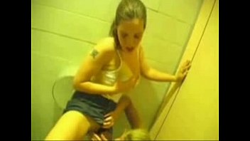 teens having fun in toilet