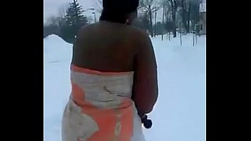 chick get and 039 s naked just to do the snow challenge smh