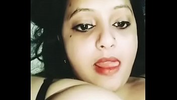 Hot bengali sister in law pressing her awesome boobs part-1