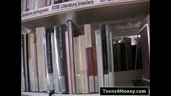 Teens Love Money in Lewd In The Library with Penelope Cum video-01