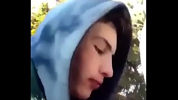 Cum face in the park twink