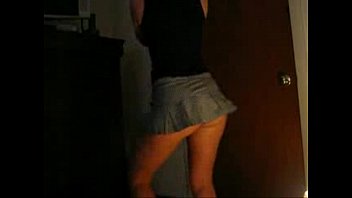 Ass Cheeks In A Short Jean Skirt -