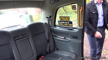 Guy fucks blonde cabbie in boots