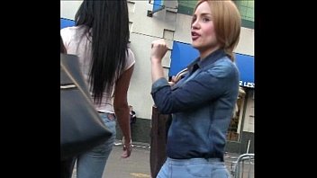 Candid Latina Tight Jeans Girl Street bubble butt