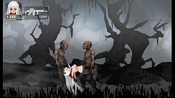 Hot pretty hentai girl in sex with monsters in exclusion zone shadow island game