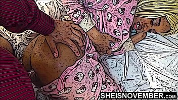 uncensored daughter in law hentai sideways sex from big dick aggressive step father petite young black hottie msnovember in hello kitty pajamas on sheisnovember