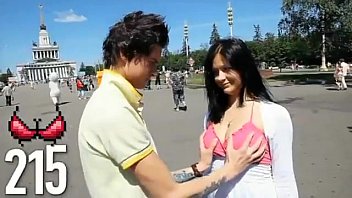 Touching boobs in public