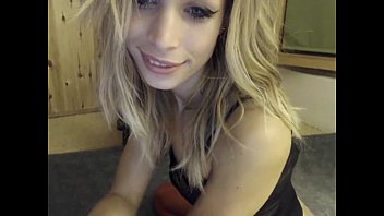 Skinny Blonde Teen with Socks shows pussy on cam - GirlTeenCams.com