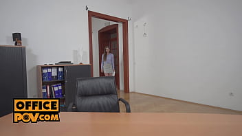 POV - Office anal sex session with immigrant Sarah Sultry